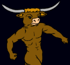 Dibujo Cabeza de búfalo pintado por davidlala