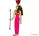Dibujo Hathor pintado por ana