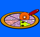 Dibujo Pizza pintado por perlarubi