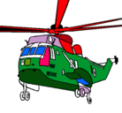 Dibujo Helicóptero al rescate pintado por nico