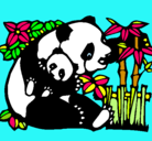 Dibujo Mama panda pintado por elhadadelhielo
