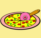 Dibujo Pizza pintado por dianasolanocaceres