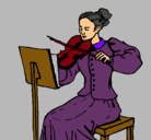Dibujo Dama violinista pintado por MARGARITA
