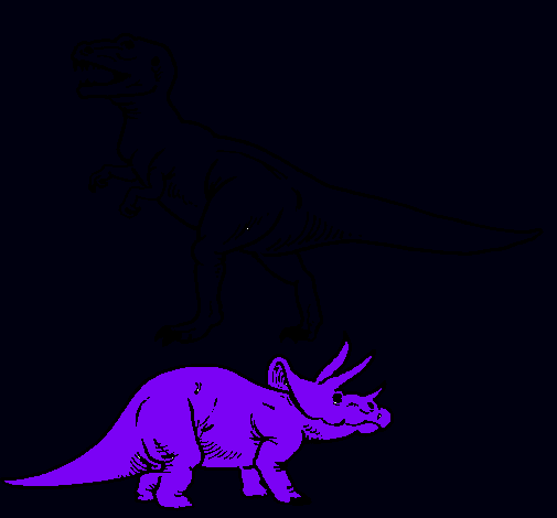 Triceratops y tiranosaurios rex