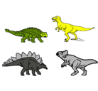 Dibujo Dinosaurios de tierra pintado por lalin