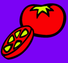 Dibujo Tomate pintado por rosis