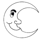 Dibujo Luna pintado por valen
