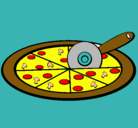 Dibujo Pizza pintado por alex