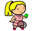 Dibujo Chica tenista pintado por lauravalentinabrito