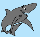 Dibujo Tiburón alegre pintado por zeth