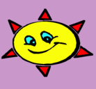 Dibujo Sol sonriente pintado por jimenarodrigo