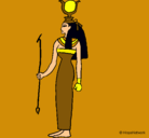 Dibujo Hathor pintado por ESTEFANIA