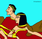 Dibujo César y Cleopatra pintado por agus****