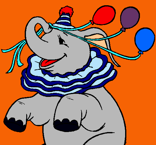 Elefante con 3 globos