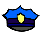 Dibujo Gorra de policía pintado por estrella