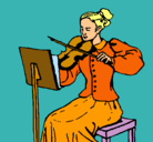 Dibujo Dama violinista pintado por neylibethseijas