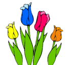 Dibujo Tulipanes pintado por silvia