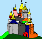 Dibujo Castillo medieval pintado por diego