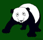 Dibujo Oso panda pintado por juli