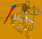 Dibujo Caballero a caballo IV pintado por ayax