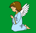 Dibujo Ángel orando pintado por Sharay