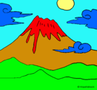 Dibujo Monte Fuji pintado por ainhoa