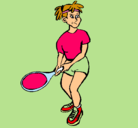 Dibujo Chica tenista pintado por victorialatorre