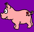 Dibujo Cerdo pintado por grettel