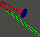 Dibujo Trombón pintado por jaza