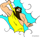 Dibujo Dios Zeus pintado por salomon