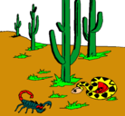 Dibujo Desierto pintado por perroenlaselva