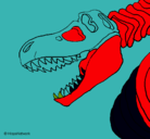 Dibujo Esqueleto tiranosaurio rex pintado por MARTINA