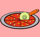 Dibujo Pizza pintado por erick