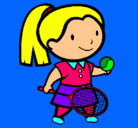 Dibujo Chica tenista pintado por sory