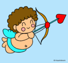 Dibujo Cupido pintado por claudiaRF