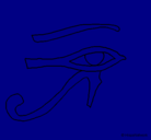 Dibujo Ojo Horus pintado por nuria