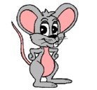 Dibujo Ratón pintado por paulina