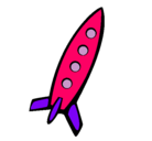 Dibujo Cohete II pintado por lesliezapata
