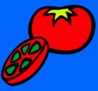 Dibujo Tomate pintado por NATALIA