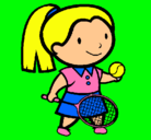 Dibujo Chica tenista pintado por teresaloscos