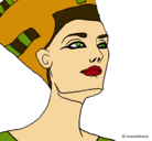 Dibujo Busto de Nefertiti pintado por DRYNSY