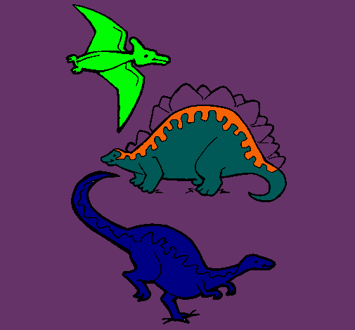 Tres clases de dinosaurios