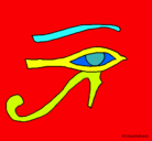 Dibujo Ojo Horus pintado por ivan