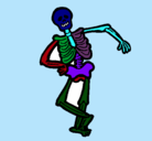 Dibujo Esqueleto contento pintado por jaimitoruiz