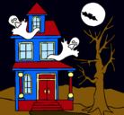 Dibujo Casa fantansma pintado por alma