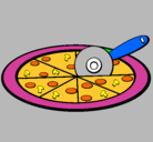 Dibujo Pizza pintado por alba