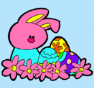 Dibujo Conejito de pascua pintado por ESTI