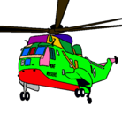 Dibujo Helicóptero al rescate pintado por mayito