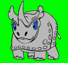 Dibujo Rinoceronte pintado por rodrigo