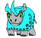 Dibujo Rinoceronte pintado por bojancaceres